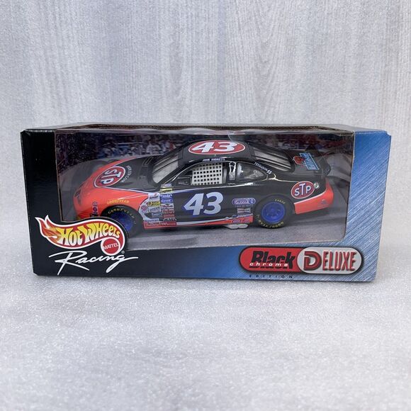 Hot Wheels Racing NASCAR 1:24 Diecast Black Chrome 43 John Andretti Pontiac STP - Picture 2 of 8